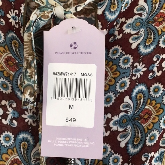 Artesia boho festival semi sheer peasant blouse NWT - Picture 5 of 12